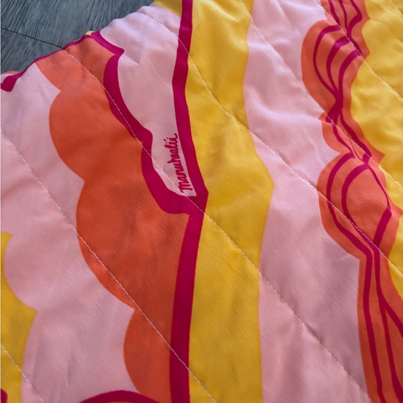 Vintage manuheaalii blanket Vibrant Pink and Orange Quilt
